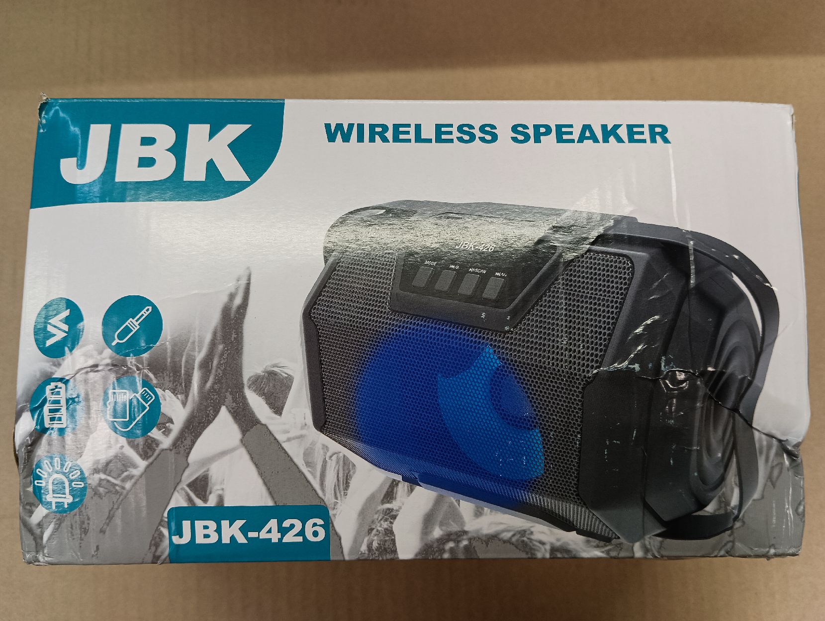 Колонка портативная с BLUETOOTH  JBK-426 (5Вт) замята упаковка
