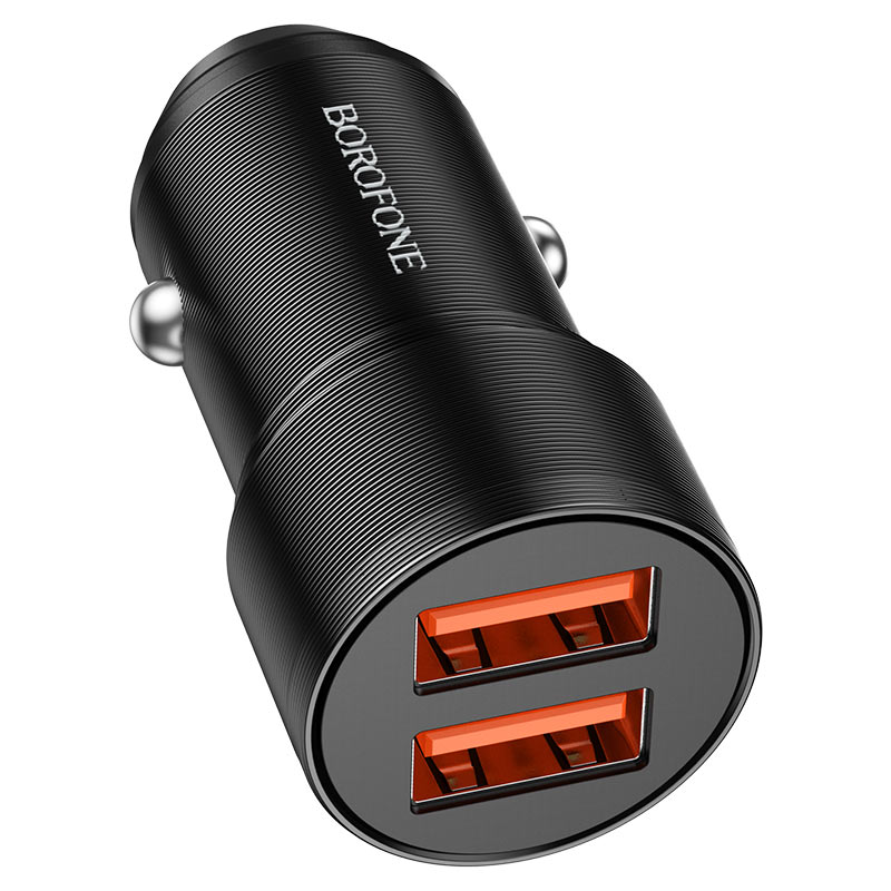 ЗУ в прикуриватель BOROFONE BZ19 чёрный (2*USB, 5B, 2400mA)