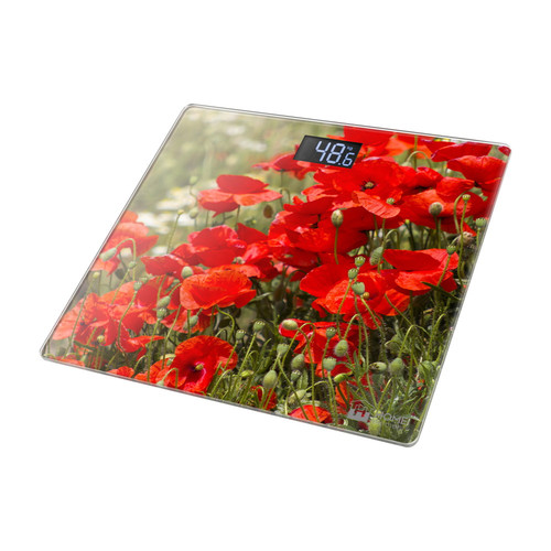 Весы напольные HOME ELEMENT HE-SC906 красные маки (электронные, LCD-диспл, 180 кг/100г) 10/уп