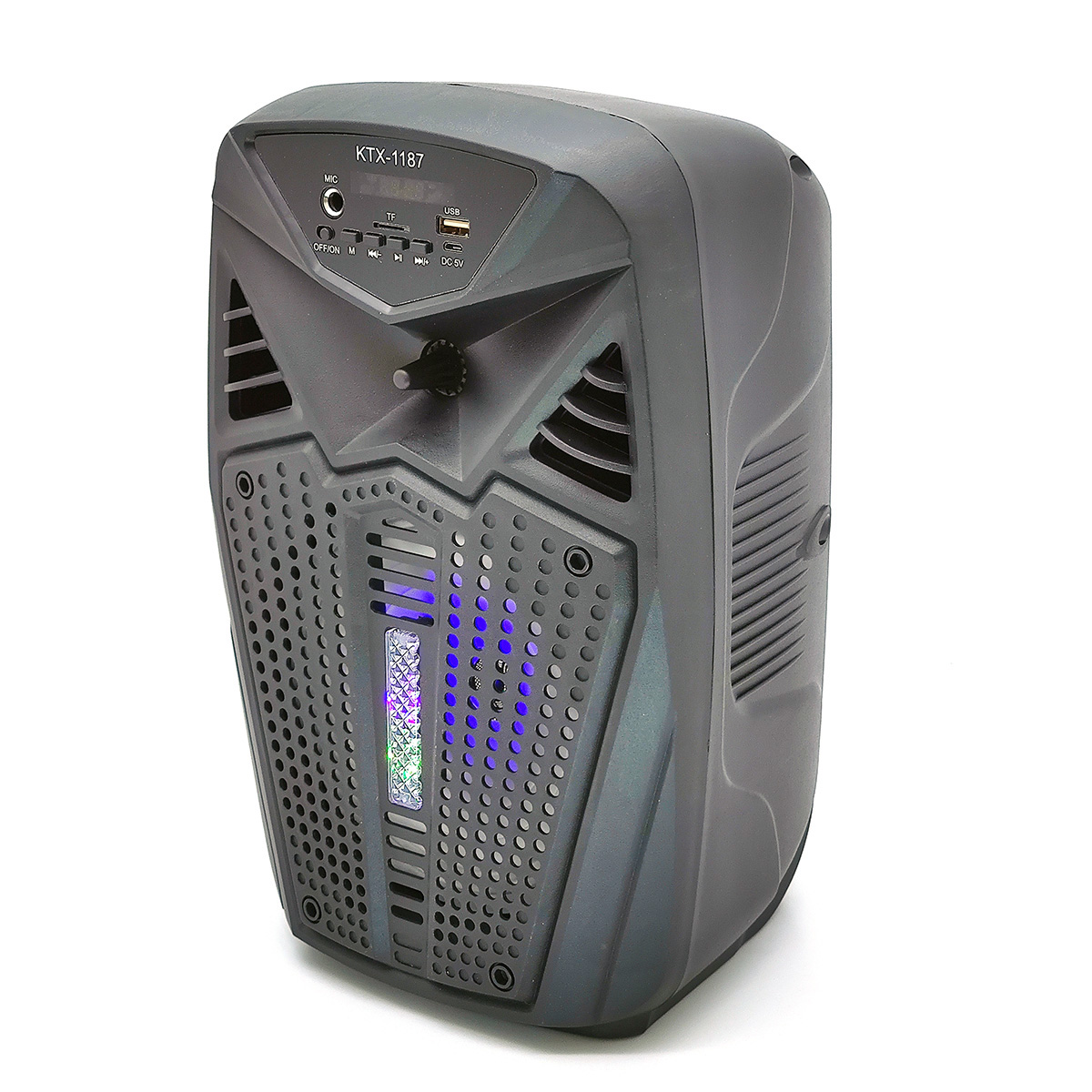 Колонка портативная с BLUETOOTH KTX-1187 (20Вт, под стойку, караоке, 1пр микр, FM//6.3мм/ USB/TF )
