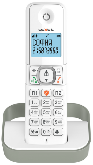 тел.Texet TX-D 5605А радиотелефон DECT белый-серый