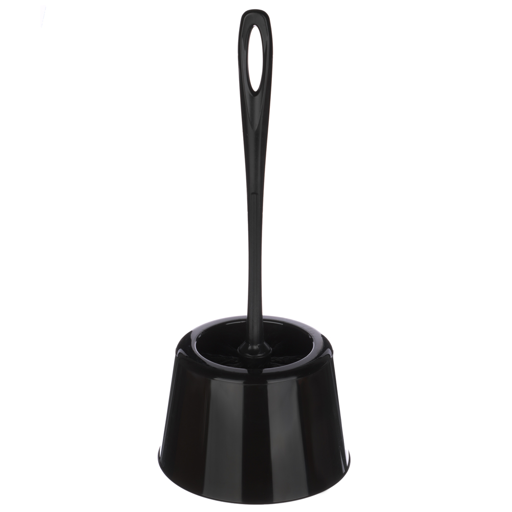 Ерш для унитаза в пл.подставке "Rambai" стандарт Full Black (черный)