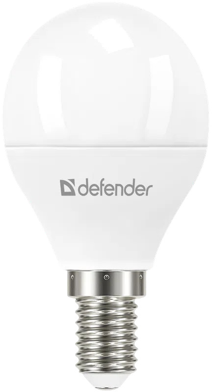 Эл. лампа светодиодная Defender LED-P45 -10W/830/E14 (шар, теплый белый)уп.1шт