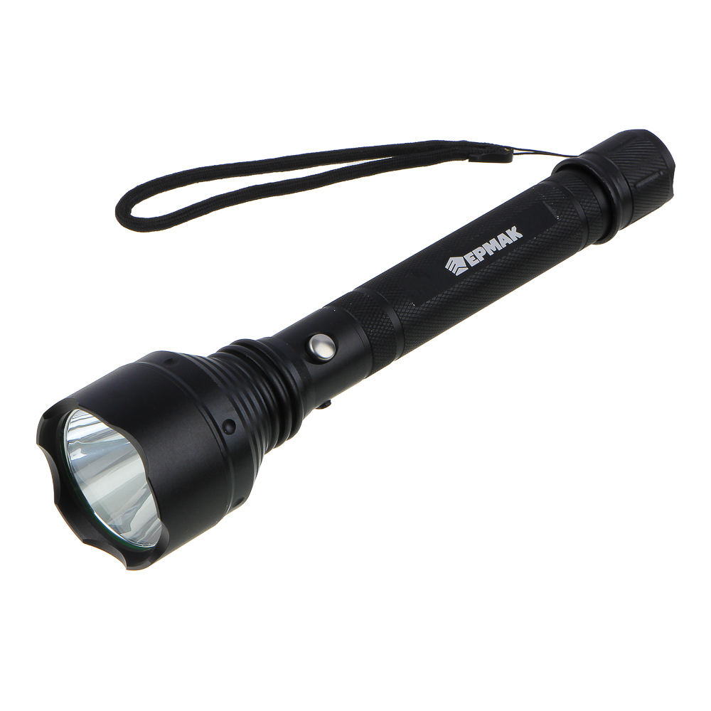 Фонарь ЕРМАК, 1 LED, 5 режимов, 2400мАч, зарядка 220-240В/12В, 5,6х5,6х24,5см, металл