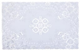 Салфетка Grace Лейс 30х46  L0-0902B СЕРЕБРО прямоугольник (240/12)