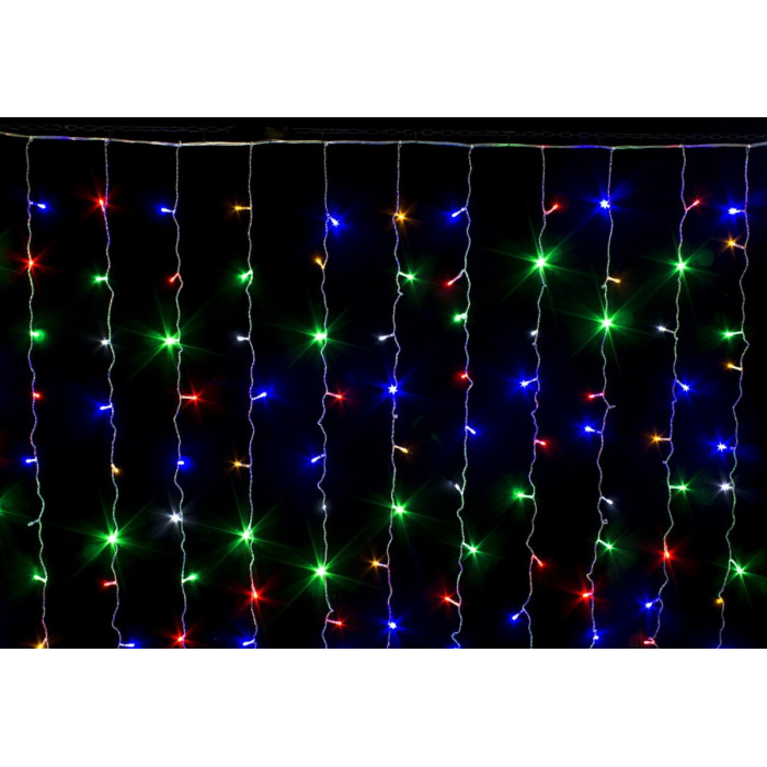 Эл.гирл. Штора 480 ламп  LED-8023-5, 220V. р-р:3.0*3,0м, цветн.