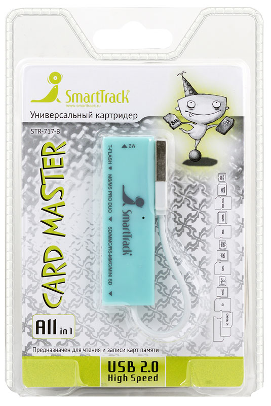 МикроКартридер SmartTrack  (STR-717 -B) Blue