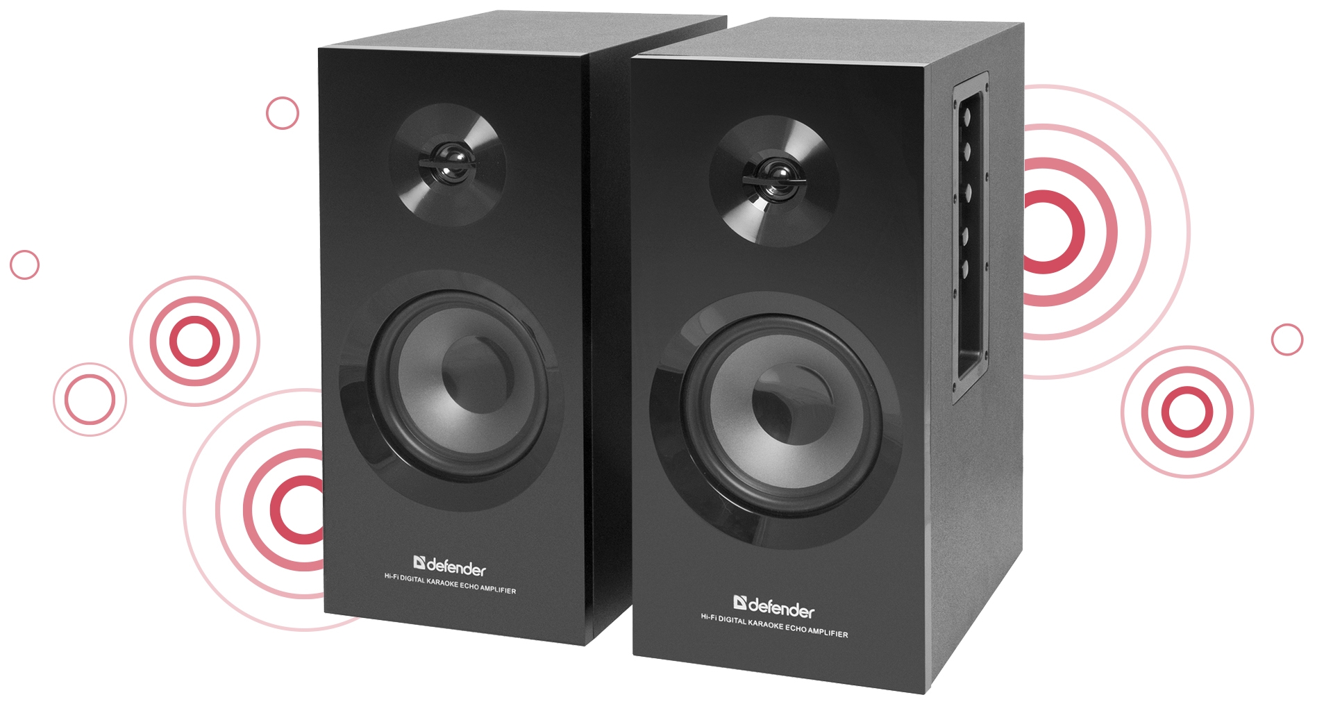 Колонки Defender MERCURY 35 2.0, Дерев. корп. 2x20W, караоке