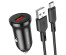 ЗУ в прикуриватель BOROFONE BZ18 Чёрный USB + кабель Type-C (QC3.0, 3000mA)