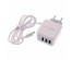 Блок пит USB сетевой  Орбита OT-APU52 белый кабель Micro USB (3*USB, 5В, 2,4A, 80см)