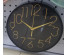 Часы настенные MAX-SAG78-02-3 чёрный, золотые цифры (диаметр 25см, круглые)