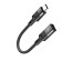Адаптер HOCO U107 Lightning на Type-C (F), 0,1 метра, нейлон, черный (37/370)