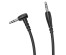 аудио-кабель BOROFONE BL10 AUX Jack3.5 (M) - Jack3.5 (M)  2 метра, угловой, ПВХ, чёрный