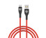 Кабель USB - micro USB BY Smart, 1м, 3A, Быстрая зарядка QC 3.0, тканевая оплетка, красный