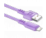 Кабель USB - Lightning  F207,vioiet 1м, 2,4А,силикон пакет Defender