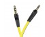 аудио-кабель BOROFONE BL6 AUX Jack3.5 (M) - Jack3.5 (M)  1 метр, плоский, ТПЭ, жёлтый