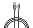 Кабель USB - micro USB BY Керамика, 1м, 3А, Быстрая зарядка QC3.0, тканевая оплётка, черный