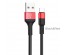 Кабель USB - TYPE C  HOCO X26 Чёрный/Красный, нейлон, (2A , 1м)