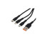 Кабель USB - 3в1 GoPower GP05-3-1 USB (m)-2хType-C/Lightning/microUSB (m) 1м черный (1/200/800)