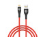 Кабель USB - 8pin Smart, 1м, 2.4A, тканевая оплетка, красный